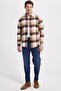Men's Slim Fit slim fit checkered winter lumberjack shirt - 2