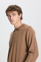 Men's Mink Anti-Pilling Fabric Standard Fit Polo Collar Knitwear - 4