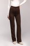 Brown High Waist Wide Leg Pants with Stitching Detail