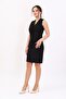 V-Neck Double-Breasted Short Women's Vest-Black - 2