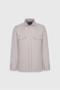 Men's Beige Oxford Slim Fit Slim Fit Classic Collar Double Cover Pocket Shirt - 2