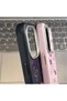 iPhone 15 Pro Compatible Pink Leather Textured Silicone Protects Camera Shock-Absorbing Case Butterfly - 5