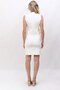 V-Neck Double-Breasted Short Women's Vest-White - 2