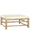 10 Piece Garden Lounge Set with Cream White Cushions Bamboo - 7