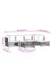 6 Piece Garden Lounge Set with Cushions White Steel - 3