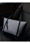 Women's Monogram Gray Ring Charm Detailed Zippered Shoulder Bag En42 Size27 Sofia - 3