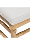 6 Piece Garden Lounge Set with Light Grey Cushions Bamboo - 7