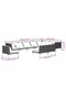 10 Piece Garden Lounge Set with Cushions Poly Rattan Dark Grey - 3