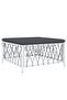 5 Piece Garden Lounge Set with Cushions White Steel - 5