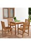 5 Piece Garden Dining Set 80x80 cm Solid Teak Wood