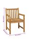 7 Piece Garden Dining Set 150x90 cm Solid Teak Wood - 3