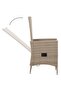 5 Piece Garden Dining Set with Cushions Beige - 4