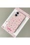 iPhone 16 Compatible Pink Leather Textured Silicone Protects Camera Shock-Absorbing Case Flower - 2