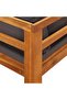4 Piece Garden Lounge Set with Dark Grey Cushions Acacia Wood - 8