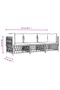 3 Piece Garden Lounge Set with Cushions White Steel - 3
