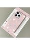 iPhone 16 Pro Max Compatible Pink Leather Textured Silicone Protects Camera Shock-Absorbing Case Pentagonal Star - 2