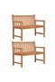 5 Piece Garden Dining Set Solid Wood Teak - 2