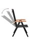 Dining Set | Black | Powder-Coated Aluminium, Textilene, WPC | Medium - 5