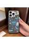 iPhone 16 Pro Max Compatible Gray Leather Textured Silicone Protects Camera Shock-Absorbing Case Stitch
