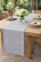 Premium Quality Stain-Resistant Fabric Gray Floral Pattern Table Runner Stylish Kitchen Living Room Dining Table Cover - 5