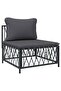 4 Piece Garden Lounge Set with Cushions Anthracite Steel - 4
