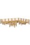 12 Piece Garden Lounge Set with Light Grey Cushions Bamboo - 2