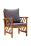 5 Piece Garden Lounge Set with Cushions Solid Acacia Wood - 5