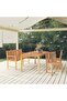 4 Piece Garden Dining Set Solid Wood Teak