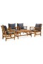 5 Piece Garden Lounge Set with Cushions Solid Acacia Wood
