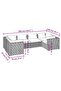 6 Piece Garden Lounge Set with Cushions Poly Rattan Grey - 3