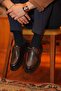 Robin Model Genuine Leather Handmade Brown Casual Shoes - 3
