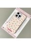 iPhone 15 Pro Max Compatible White Leather Textured Silicone Protects Camera Shock-Absorbing Case Flower - 3