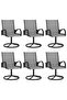 7 Piece Garden Dining Set Textilene and Steel - 6