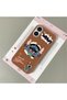 iPhone 16 Compatible Brown Leather Textured Silicone Protects Camera Shock-Absorbing Case Stitch - 2
