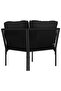 6 Piece Garden Lounge Set with Cushions Black PVC - 8