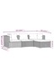 4 Piece Garden Lounge Set with Cushions Poly Rattan Grey - 3