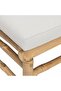 8 Piece Garden Lounge Set with Light Grey Cushions Bamboo - 7