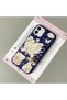iPhone 11 Compatible Blue Leather Textured Silicone Protects Camera Shock-Absorbing Case Butterfly - 3