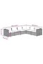 6 Piece Garden Lounge Set with Cushions Poly Rattan Grey - 3