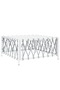 5 Piece Garden Lounge Set with Cushions White Steel - 4