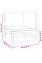 6 Piece Garden Lounge Set with Light Grey Cushions Bamboo - 3