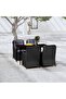 5 Piece Garden Dining Set Black