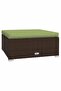 5 Piece Garden Lounge Set with Cushions Poly Rattan Brown - 4