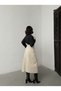 Stone Skirt with Cut-Out Front Slit Linen Skirt - 3