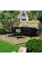 6 Piece Garden Lounge Set with Cushions Black PVC