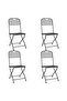 5 Piece Garden Dining Set Expanded Metal Mesh Anthracite - 6