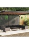 11 Piece Garden Lounge Set with Cushions Poly Rattan Dark Grey