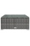5 Piece Garden Lounge Set with Cushions Poly Rattan Grey - 5