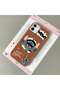 iPhone 11 Compatible Brown Leather Textured Silicone Protects Camera Shock-Absorbing Case Stitch - 3