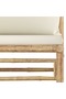 7 Piece Garden Lounge Set with Cream White Cushions Bamboo - 6